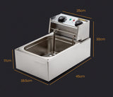 NNEDSZ EuroChef Commercial Electric Deep Fryer Frying Basket Chip Cooker Fry Scoop
