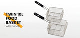 NNEDSZ EuroChef Commercial Electric Deep Fryer Twin Frying Basket Chip Cooker Fry