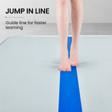 NNEDSZ 400x100x10cm Inflatable Air Track Mat Tumbling Gymnastics, Blue & White (No Pump)