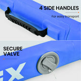 NNEDSZ 400x100x10cm Inflatable Air Track Mat Tumbling Gymnastics, Blue & White (No Pump)