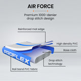NNEDSZ 400x100x10cm Inflatable Air Track Mat Tumbling Gymnastics, Blue & White (No Pump)