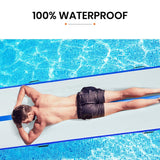 NNEDSZ 400x100x10cm Inflatable Air Track Mat Tumbling Gymnastics, Blue & White (No Pump)