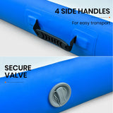 NNEDSZ 800x100x20cm Inflatable Air Track Mat Tumbling Gymnastics, Blue & White (No Pump)