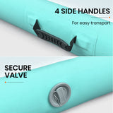 NNEDSZ 800x100x20cm Inflatable Air Track Mat Tumbling Gymnastics, Mint Green & Grey (No Pump)