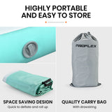 NNEDSZ 800x100x20cm Inflatable Air Track Mat Tumbling Gymnastics, Mint Green & Grey (No Pump)