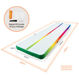 NNEDSZ 800x100x20cm Inflatable Air Track Mat Tumbling Gymnastics, Multi-Coloured (No Pump)