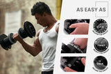 NNEDSZ 25kg Adjustable Dumbbell Weights Dumbbells Home Gym Fitness