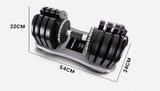 NNEDSZ 25kg Adjustable Dumbbell Weights Dumbbells Home Gym Fitness