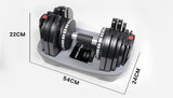 NNEDSZ 2 x 25kg Adjustable Dumbbell Set Weights Dumbbells Home Gym Fitness Pair