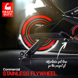 NNEDSZ Commercial Spin Bike Flywheel Exercise Home Workout Gym - Red