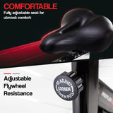 NNEDSZ Commercial Spin Bike Flywheel Exercise Home Workout Gym - Red
