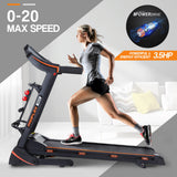 NNEDSZ Electric Treadmill w/ Fitness Tracker Home Gym Exercise Equipment