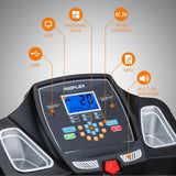 NNEDSZ Electric Treadmill w/ Fitness Tracker Home Gym Exercise Equipment