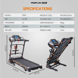 NNEDSZ Electric Treadmill w/ Fitness Tracker Home Gym Exercise Equipment