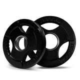 NNEDSZ Pair of 2.5lb Rubber-Coated Olympic Weight Plates for Gym Home Fitness Bodybuilding Weights Training