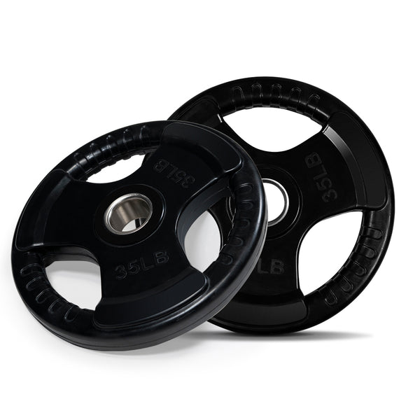 NNEDSZ 2 x 35lb Olympic Weight Plates Weights Plate Set Pair Fitness Home Gym Rubber