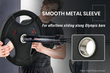 NNEDSZ 2 x 45lb Olympic Weight Plates Rubber Tri-Grip Weights Set Pair Cast Iron Home Gym Fitness