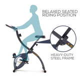 NNEDSZ Folding Magnetic Exercise X-Bike - Bicycle Cycling Flywheel Fitness