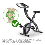 NNEDSZ Folding Magnetic Exercise X-Bike - Bicycle Cycling Flywheel Fitness