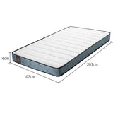 NNEDSZ Kingston Slumber Mattress KING SINGLE Bed Size Bonnell Spring Bedding Firm Foam Top 16CM