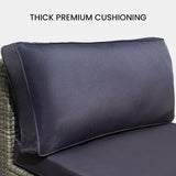 NNEDSZ LONDON RATTAN 1 Seater Outdoor Sofa Modular Lounge Chair, Grey