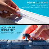 NNEDSZ LONDON RATTAN 3PC Outdoor Daybed Patio Rattan Sofa Sun Lounge Furniture Grey Wicker Off White Canopy