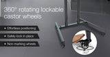 NNEDSZ FORTIA TV Stand Mobile Mount 37-70 Inch Tall Universal Rolling Trolley Black 65Inch