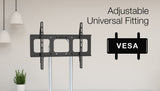 NNEDSZ FORTIA TV Stand Mobile Mount 37-70 Inch Tall Universal Rolling Trolley Black 65Inch