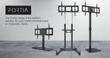 NNEDSZ FORTIA TV Stand Mount 32-70 Inch Tall Modern Universal Floor Swivel Rack Black