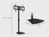 NNEDSZ FORTIA TV Stand Mount 32-70 Inch Tall Modern Universal Floor Swivel Rack Black