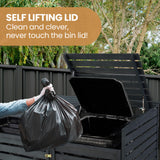 NNEDSZ PlantCraft Double Wood Wheelie Bins Storage Shed, 2 Door Garbage Rubbish Bin Enclosure