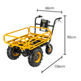 NNEDSZ Baumr-AG 40V Battery Powered Material Handling Dumper Wheelbarrow Motorised Electric, 300kg Capacity