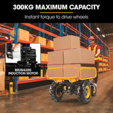NNEDSZ Baumr-AG 40V Battery Powered Material Handling Dumper Wheelbarrow Motorised Electric, 300kg Capacity