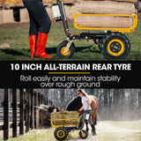 NNEDSZ Baumr-AG 40V Battery Powered Material Handling Dumper Wheelbarrow Motorised Electric, 300kg Capacity