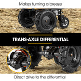 NNEDSZ Baumr-AG 40V Battery Powered Wheelbarrow Motorised Electric, 100L Bucket Volume, 4 Wheel, 260kg Capacity