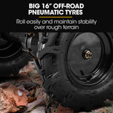 NNEDSZ Baumr-AG 40V Battery Powered Wheelbarrow Motorised Electric, 100L Bucket Volume, 4 Wheel, 260kg Capacity