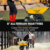 NNEDSZ Baumr-AG 40V Battery Powered Wheelbarrow Motorised Electric, 100L Bucket Volume, 4 Wheel, 260kg Capacity