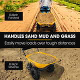 NNEDSZ Baumr-AG 40V Battery Powered Wheelbarrow Motorised Electric, 100L Bucket Volume, 4 Wheel, 260kg Capacity