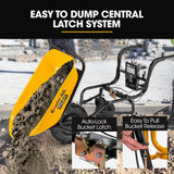 NNEDSZ Baumr-AG 40V Battery Powered Wheelbarrow Motorised Electric, 100L Bucket Volume, 3 Wheel, 260KG, Lifting Bucket