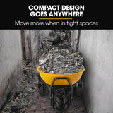 NNEDSZ Baumr-AG 40V Battery Powered Wheelbarrow Motorised Electric, 100L Bucket Volume, 3 Wheel, 260KG, Lifting Bucket