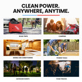 NNEDSZ Inverter Generator 3.5kW Max 3.2kW Rated Pure Sine Wave Petrol Portable Camping, Red
