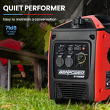 NNEDSZ Inverter Generator 3.5kW Max 3.2kW Rated Pure Sine Wave Petrol Portable Camping, Red