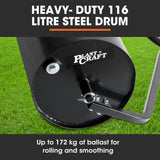 NNEDSZ PLANTCRAFT 48" 116L Tow Behind Lawn Roller, Water or Sand Filled, for grass sod, seed, and unlevel ground