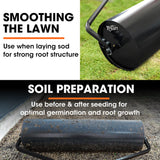 NNEDSZ PLANTCRAFT 48" 116L Tow Behind Lawn Roller, Water or Sand Filled, for grass sod, seed, and unlevel ground