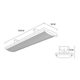 NNEDSZ BIO 2400W Outdoor Strip Heater Electric Radiant Panel Bar Mounted Wall Ceiling