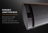 NNEDSZ 2 x BIO 2400W Outdoor Strip Heater, Electric Radiant Slimline Heat Bar Panel, 15A Plug