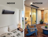NNEDSZ 2 x BIO 2400W Outdoor Strip Heater, Electric Radiant Slimline Heat Bar Panel, 15A Plug
