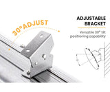NNEDSZ 2 x BIO 2400W Outdoor Strip Heater, Electric Radiant Slimline Heat Bar Panel, 15A Plug