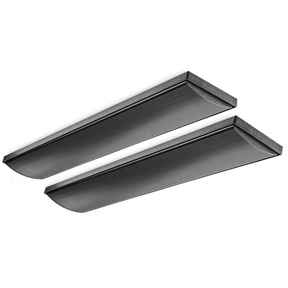 NNEDSZ 2 x BIO 2400W Outdoor Strip Heater, Radiant Electric Slimline Heat Bar Panel, 15A Plug