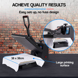 NNEDSZ THERMOMATE Large Heat Press Machine Multipurpose sublimation printing 38x38cm 15 InchX15 Inch